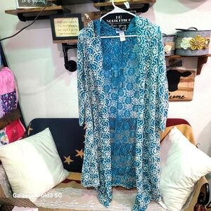 Pretty young thing lace cardigan! Size L but runs smaller.